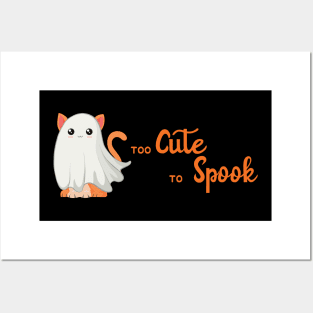 Halloween Cat Cute Kitten Too Cute To Spook Posters and Art